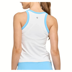 Women's Doubles Tank White and Blue Shores,Apparel,Lija,,,Tennis Express,26S-1991T4-1