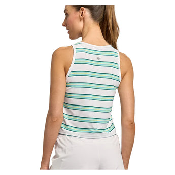 Women's Shift Printed Tennis Tank Everglade Stripe-Apparel-Lija-26S-1996T3-1-Tennis Express