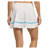 Women's 13 Inch Banded Arena Tennis Skort White and Blue Shores-Apparel-Lija-26S-4659T3-1-Tennis Express