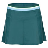 Women's 13 Inch Step Skort Everglade and Multicolor,Apparel,Lija,Everglade/Multicolor,XS,Tennis Express,26S-4722