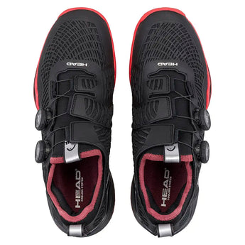 Men's Endure Pro BOA Tennis Shoes Dark Black and Red,Footwear,Head,,,Tennis Express,273006BKRD-3