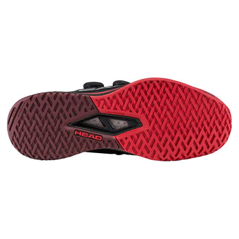 Men's Endure Pro BOA Tennis Shoes Dark Black and Red,Footwear,Head,,,Tennis Express,273006BKRD-5