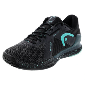 Men's Sprint Pro 4.0 SF Tennis Shoes Black and Teal-Footwear-Head-Black/Teal-7, [current_file_name-Tennis Express