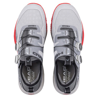 Men's Motion Pro BOA Pickleball Shoes Light Grey and Red-Footwear-Head-273706LGRD-3-Tennis Express
