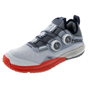 Men's Motion Pro BOA Pickleball Shoes Light Grey and Red-Footwear-Head-273706LGRDcopy-Tennis Express