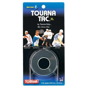 Tac XL 3 Pack Black Tennis Overgrips-Accessories-Tourna-29762-DEFAULT-L-Tennis Express