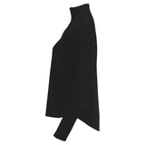Women's Relaxed Mock Zip Tennis Top-Apparel-BloqUV-3002-BH21-black-2-Tennis Express