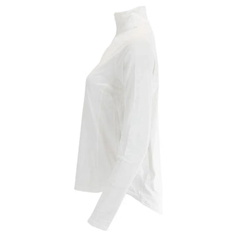 Women's Relaxed Mock Zip Tennis Top-Apparel-BloqUV-3002-BH21-white-1-Tennis Express