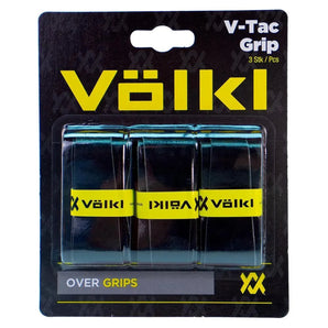 V-Tac 3 Pack Black Tennis Overgrip-Accessories-Volkl-30191-DEFAULT-L-Tennis Express
