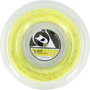 S-Gut 17G Yellow Tennis String Reel-Strings-Dunlop-30278-DEFAULT-L-Tennis Express