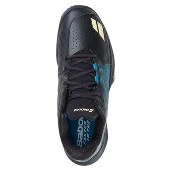 Men's Propulse Storm All Court Tennis Shoes Black and Blue,Footwear,Babolat,,,Tennis Express,30F26442B-2033F26-3