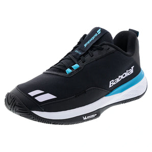 Men's SFX Evo All Court Tennis Shoes Black and Blue,Footwear,Babolat,Black/Blue,6.5,Tennis Express,30F26555A-2033F26copy