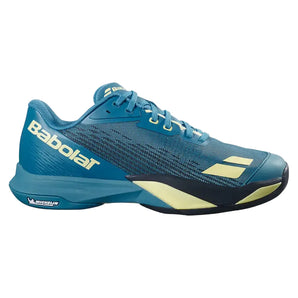 Men's Jet Mach 4 All Court Tennis Shoes Blue and Lime Yellow,Footwear,Babolat,,,Tennis Express,30F26629B-F26-1