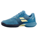Men's Jet Mach 4 All Court Tennis Shoes Blue and Lime Yellow,Footwear,Babolat,,,Tennis Express,30F26629B-F26-2