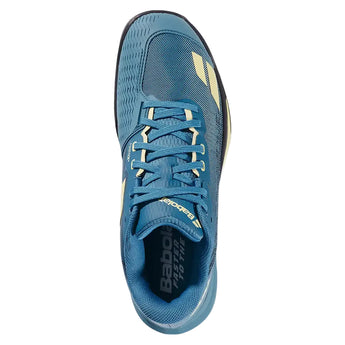 Men's Jet Mach 4 All Court Tennis Shoes Blue and Lime Yellow,Footwear,Babolat,,,Tennis Express,30F26629B-F26-3