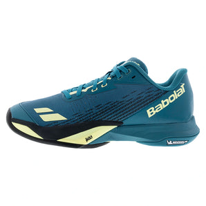 Men's Jet Mach 4 All Court Tennis Shoes Blue and Lime Yellow,Footwear,Babolat,,,Tennis Express,30F26629B-F2601copy