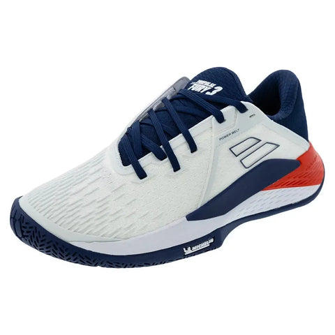Men's Propulse Fury 3 All Court Tennis Shoes White and Estate Blue
