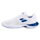 Men's Propulse Fury All Court Tennis Shoes White and Dark Blue-Footwear-Babolat-, [current_file_name-Tennis Express