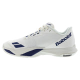 Men's Jet Mach 4 All Court Tennis Shoes Cream and Dark Blue,Footwear,Babolat,,,Tennis Express,30S26629B-111501copy