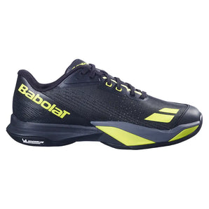 Men's Jet Mach 4 All Court Tennis Shoes Black and Aero-Footwear-Babolat-Black/Aero-6.5, [current_file_name-Tennis Express