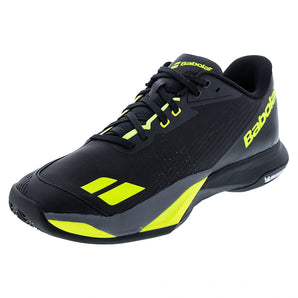 Men's Jet Mach 4 Clay Tennis Shoes Black and Aero-Footwear-Babolat-30S26631B-2036copy-Tennis Express