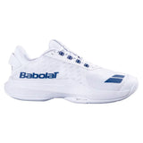 Men's Jet Tere 2 All Court WIM Tennis Shoes White and Blue Navy,Footwear,Babolat,,,Tennis Express,30S26686C-1097-1