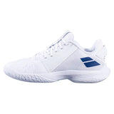 Men's Jet Tere 2 All Court WIM Tennis Shoes White and Blue Navy,Footwear,Babolat,,,Tennis Express,30S26686C-1097-2