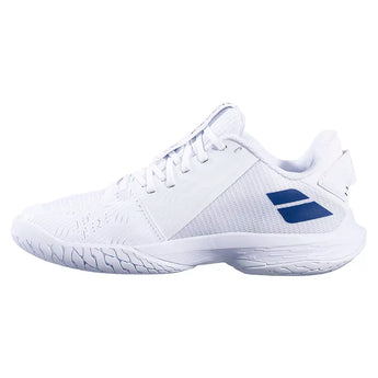 Men's Jet Tere 2 All Court WIM Tennis Shoes White and Blue Navy,Footwear,Babolat,,,Tennis Express,30S26686C-1097-2