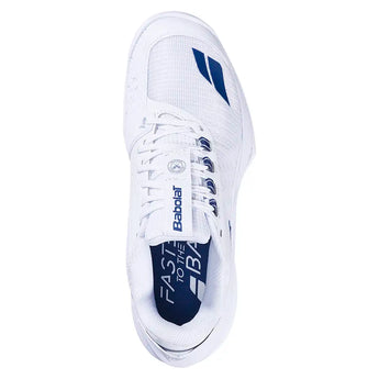 Men's Jet Tere 2 All Court WIM Tennis Shoes White and Blue Navy,Footwear,Babolat,,,Tennis Express,30S26686C-1097-3