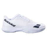 Men's Jet Mach 4 Grass Tennis Shoes White and Black,Footwear,Babolat,,,Tennis Express,30S26740C-1001-1
