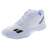 Men's Jet Mach 4 Grass Tennis Shoes White and Black,Footwear,Babolat,White/Black,6.5,Tennis Express,30S26740C-1001copy