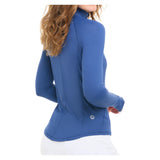 Women's Mock Zip Long Sleeve Tennis Top Navy, BloqUV, Tennis Express, 3100-NVYF26-4