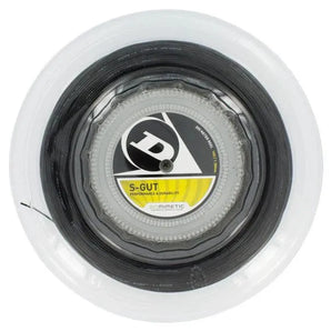 S-Gut 16G Black Reel Tennis String-Strings-Dunlop-31327-DEFAULT-L-Tennis Express