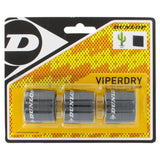 Viperdry Black 3 Pack Ultra Dry Tennis Overgrip-Accessories-Dunlop-31336-DEFAULT-L-Tennis Express