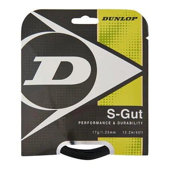 S-Gut 17G Black Tennis String-Strings-Dunlop-31346-DEFAULT-L-Tennis Express