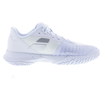 Women's Jet Mach 4 All Court Tennis Shoes White and Silver,Footwear,Babolat,,,Tennis Express,31F26630B-1019F2602copy