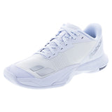 Women's Jet Mach 4 All Court Tennis Shoes White and Silver,Footwear,Babolat,White/Silver,5.5,Tennis Express,31F26630B-1019F26copy_3a4db865-f5ec-4748-b35a-5bf6db9bd23c