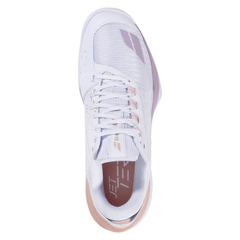 Women's Premium Jet Tere 2 All Court Tennis Shoes White and Sunset, Babolat, Tennis Express, 31F26975C-1120F26-3