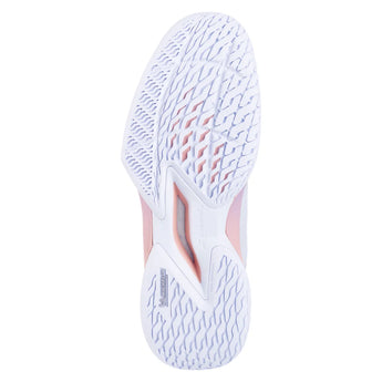 Women's Premium Jet Tere 2 All Court Tennis Shoes White and Sunset, Babolat, Tennis Express, 31F26975C-1120F26-4