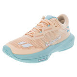 Women's SFX 4 All Court Tennis Shoes Peach and Blue,Footwear,Babolat,5.5,,Tennis Express,31S26530C-5082copy
