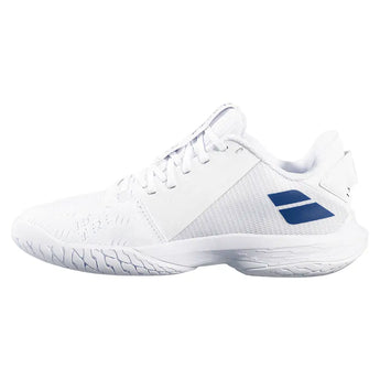 Women's Jet Tere 2 All Court Tennis Shoes White and Blue Navy,Footwear,Babolat,,,Tennis Express,31S26772C-1097-2