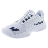Women's Jet Tere 2 All Court Tennis Shoes White and Blue Navy,Footwear,Babolat,White/Blue Navy,5.5,Tennis Express,31S26772C-1097copy