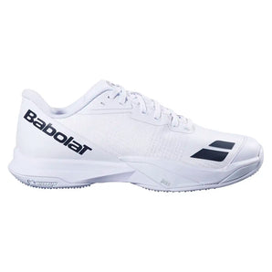 Women's Jet Mach 4 Grass WIM Tennis Shoes White and Black,Footwear,Babolat,,,Tennis Express,31S26810C-1001-1
