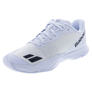Women's Jet Mach 4 Grass WIM Tennis Shoes White and Black,Footwear,Babolat,White/Black,5,Tennis Express,31S26810C-1001copy