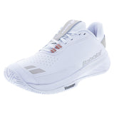 Women's SFX EVO All Court WIM Tennis Shoes White and Grey,Footwear,Babolat,White/Grey,5.5,Tennis Express,31S26939C-1072copy_8d5f293d-3d13-4cb9-89ef-6eeccab945f3