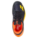 Juniors Jet Mach 3 All Court Tennis Shoes Black and Sunset,Footwear,Babolat,,,Tennis Express,32F26648A-2054F26-3