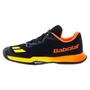 Juniors Jet Mach 3 All Court Tennis Shoes Black and Sunset,Footwear,Babolat,,,Tennis Express,32F26648A-2054F2601copy