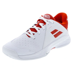 Junior' Propulse 3 All Court WIM Tennis Shoes,Footwear,Babolat,White/Red,13.5C,Tennis Express,32KS26553A-1116copy