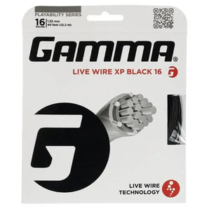 Live Wire XP Black 16G Tennis String-Strings-Gamma-33637-DEFAULT-L-Tennis Express