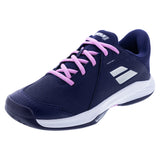 Juniors Propulse All Court Tennis Shoes Dark Purple and Silver,Footwear,Babolat,Dark Purple/Silver,13.5C,Tennis Express,33KF26884A-5186F26copy